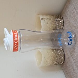 Cirkul Clear Water Bottle with Orange Cap